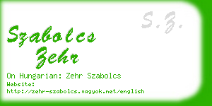 szabolcs zehr business card